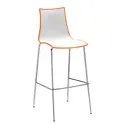 Gecko Shell Dining Stacking Stool with Chrome Legs